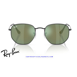 Ray-Ban Hexagonal Black Sunglasses | Blue | Genuine Ray-Ban Sunglasses