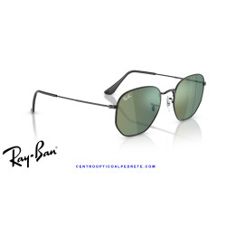 Ray-Ban Hexagonal Black Sunglasses | Blue | Genuine Ray-Ban Sunglasses