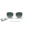 Ray-Ban Hexagonal Arista Gold Sunglasses | Blue | Centro Óptico Alpedrete