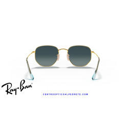 Ray-Ban Hexagonal Arista Gold Sunglasses | Blue | Centro Óptico Alpedrete