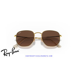 Ray-Ban Hexagonal Arista Gold Sunglasses | Brown | Centro Óptico Alpedrete