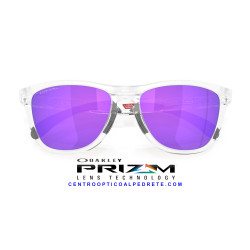 Oakley Frogskins Range XL Matte Clear Prizm Violet | Original Sunglasses