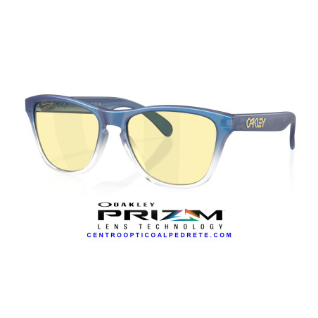 Oakley Frogskins S Matt Cyan/Blue/Clear Shift Fade Prizm Gaming™ 2.0 | Gafas de Sol Originales
