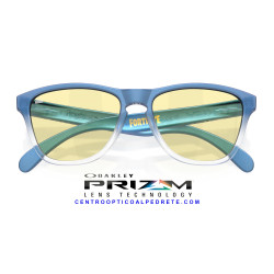 Oakley Frogskins S Matt Cyan/Blue/Clear Shift Fade Prizm Gaming™ 2.0 | Gafas de Sol Originales
