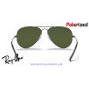 Gafas de sol Ray-Ban Aviator Gunmetal | Crystal Green Polarized Originales