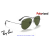 Ray-Ban Aviator Gunmetal Sunglasses | Crystal Green Polarized | Genuine Ray-Ban