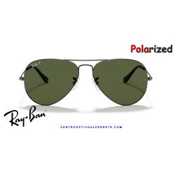 Gafas de sol Ray-Ban Aviator Gunmetal | Crystal Green Polarized Originales