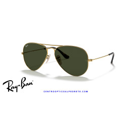 Gafas de sol Ray-Ban Aviator Arista Gold | G-15 Green | Óptica en Madrid