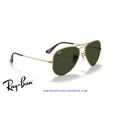 Gafas de sol Ray-Ban Aviator Arista Gold | G-15 Green | Óptica en Madrid