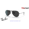 Gafas de sol Ray-Ban Aviator Negro | Crystal Dark Grey Polarized Originales