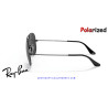 Gafas de sol Ray-Ban Aviator Negro | Crystal Dark Grey Polarized Originales