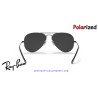 Gafas de sol Ray-Ban Aviator Negro | Crystal Dark Grey Polarized Originales