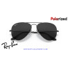Gafas de sol Ray-Ban Aviator Negro | Crystal Dark Grey Polarized Originales