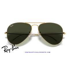 Gafas de sol Ray-Ban Aviator Arista Gold | G-15 Green | Óptica en Madrid
