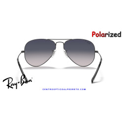 Gafas de sol Ray-Ban Aviator Gunmetal | Blue-Grey Gradient Polarized Originales