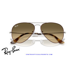Gafas de sol Ray-Ban Aviator Havana | Brown Gradient | Óptica en Madrid