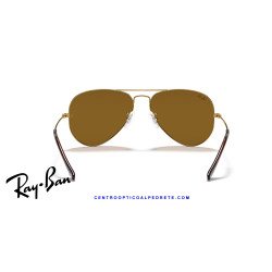 Gafas de sol Ray-Ban Aviator Arista Gold | B-15 Brown | Óptica en Madrid