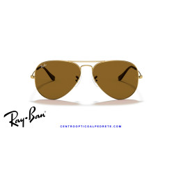 Gafas de sol Ray-Ban Aviator Arista Gold | B-15 Brown | Óptica en Madrid