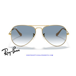 Gafas de sol Ray-Ban Aviator Arista Gold | Light Blue Gradient Originales