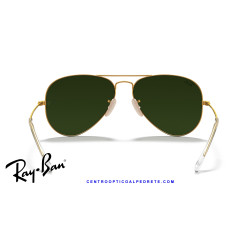 Gafas de sol Ray-Ban Aviator Gold | Blue Flash Mirror | Óptica en Madrid