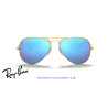Gafas de sol Ray-Ban Aviator Gold | Blue Flash Mirror | Óptica en Madrid