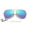 Gafas de sol Ray-Ban Aviator Gold | Blue Flash Mirror | Óptica en Madrid