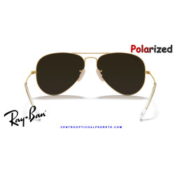 Gafas de sol Ray-Ban Aviator Gold | Cyclamen Flash Polarized Originales