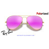 Gafas de sol Ray-Ban Aviator Gold | Cyclamen Flash Polarized Originales