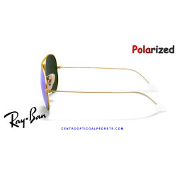 Ray-Ban Aviator Gold Sunglasses | Blue Flash Polarized | Genuine Ray-Ban