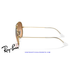 Ray-Ban Aviator Arista Gold Sunglasses | Silver-Pink Mirror | Genuine Ray-Ban
