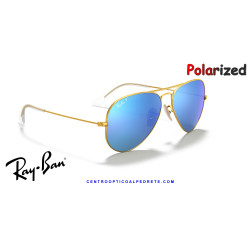 Ray-Ban Aviator Gold Sunglasses | Blue Flash Polarized | Genuine Ray-Ban