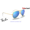 Ray-Ban Aviator Gold Sunglasses | Blue Flash Polarized | Genuine Ray-Ban