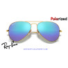Ray-Ban Aviator Gold Sunglasses | Blue Flash Polarized | Genuine Ray-Ban