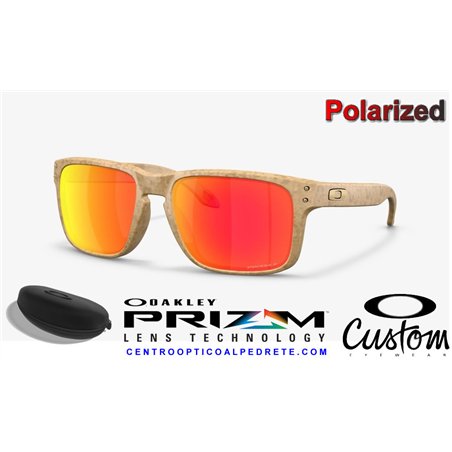 Oakley Holbrook Custom Beige / Prizm Ruby Polarized (OO9102-Y8)