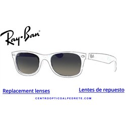 Pareja de lentes Originales Ray-Ban New Wayfarer Gris Degradado (RB2132 - 618371)