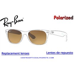 Original Ray-Ban New Wayfarer Polarized Brown Gradient Replacement Lenses (RB2132 - 6054M2)
