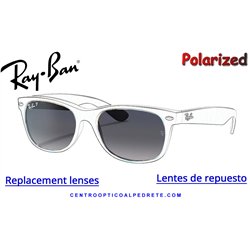 Original Ray-Ban New Wayfarer Polarized Blue and Grey Gradient Replacement Lenses (RB2132 - 822/78)