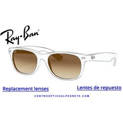 Original Ray-Ban New Wayfarer Light Brown Gradient Replacement Lenses (RB2132 - 710/51)