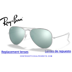 Pair of Ray-Ban Aviator Lenses Silver ORIGINAL | RB3025-029/30