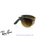 Gafas de sol Ray-Ban ClubMaster Folding Green On Gold con lentes Brown
