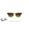 Gafas de sol Ray-Ban ClubMaster Folding Green On Gold con lentes Brown