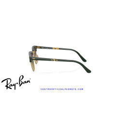 Gafas de sol Ray-Ban ClubMaster Folding Green On Gold con lentes Brown