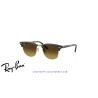 Gafas de sol Ray-Ban ClubMaster Folding Green On Gold con lentes Brown