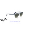 Gafas de sol Ray-Ban ClubMaster Aluminum Blue On Silver con lentes Grey
