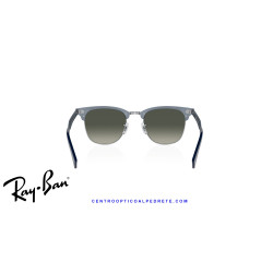 Gafas de sol Ray-Ban ClubMaster Aluminum Blue On Silver con lentes Grey