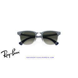 Gafas de sol Ray-Ban ClubMaster Aluminum Blue On Silver con lentes Grey