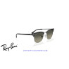 Gafas de sol Ray-Ban ClubMaster Metal Black On Silver con lentes Grey Gradient