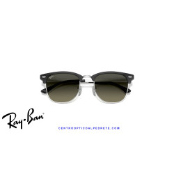 Gafas de sol Ray-Ban ClubMaster Metal Black On Silver con lentes Grey Gradient