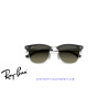 Gafas de sol Ray-Ban ClubMaster Metal Black On Silver con lentes Grey Gradient