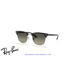 Gafas de sol Ray-Ban ClubMaster Metal Black On Silver con lentes Grey Gradient